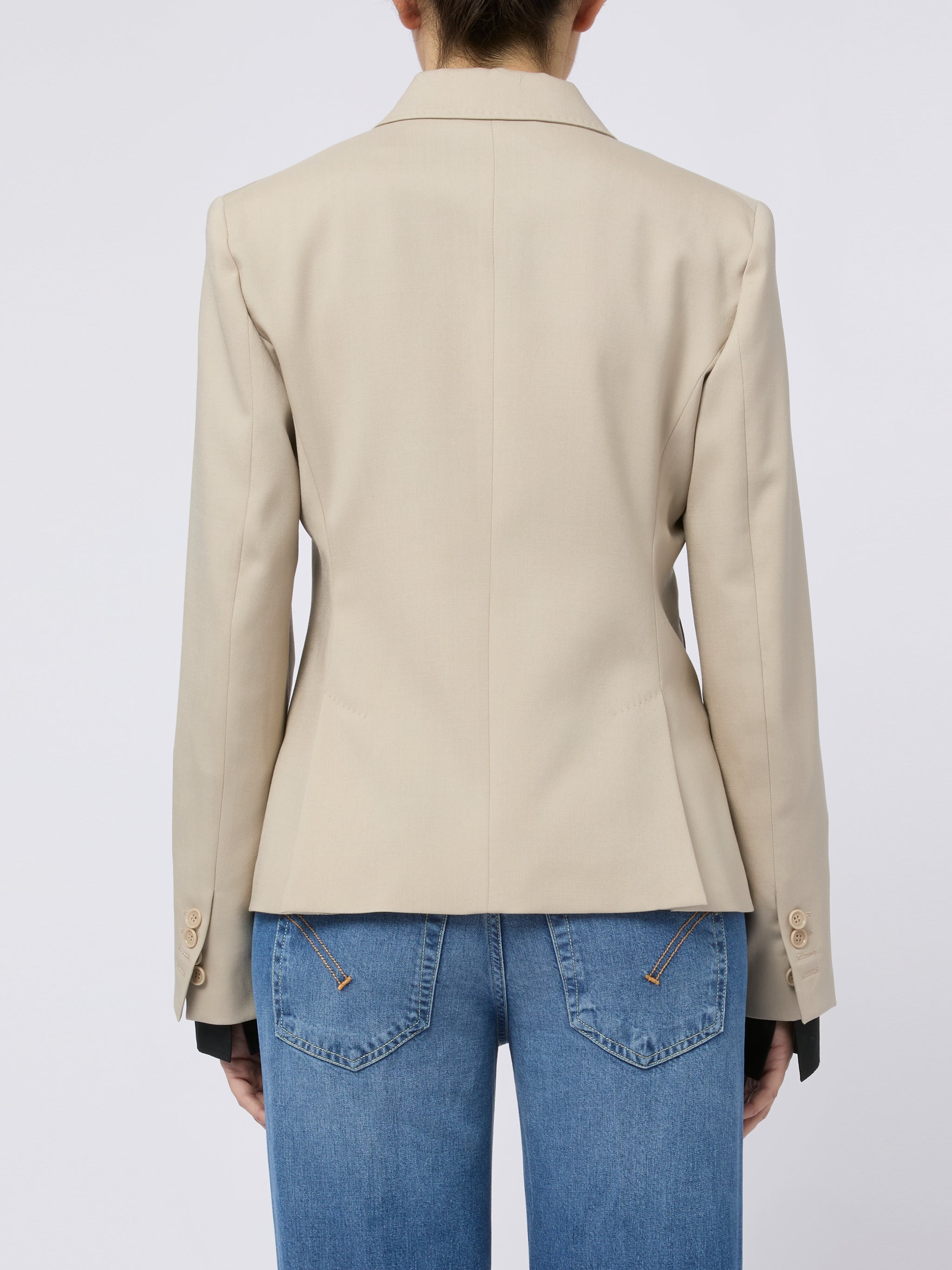 MAX MARA Giacca Mxsplacido doppiopetto ecrù