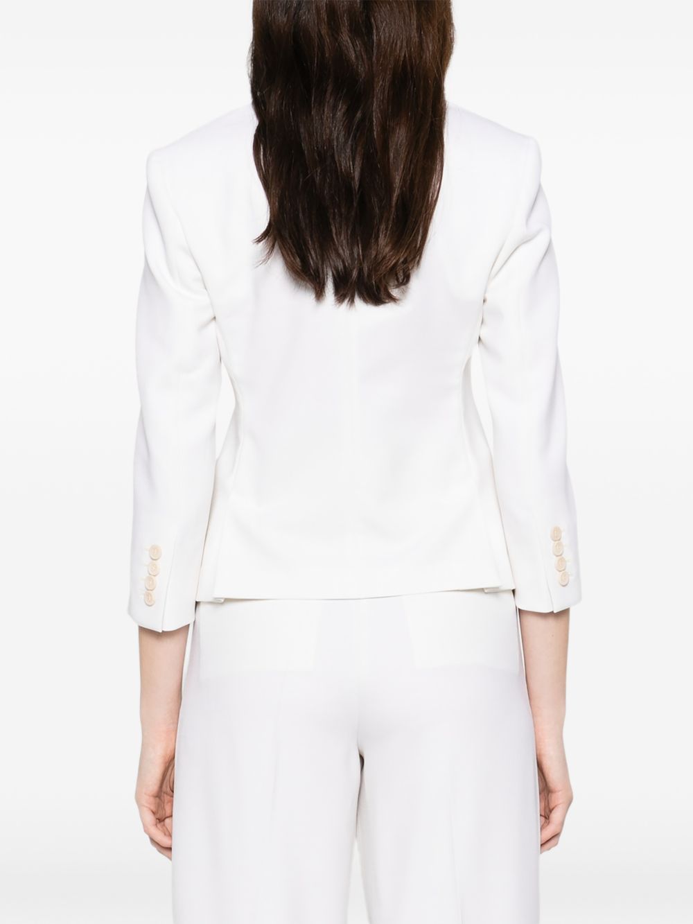 MAX MARA Blazer Dorico doppiopetto in lana bianca