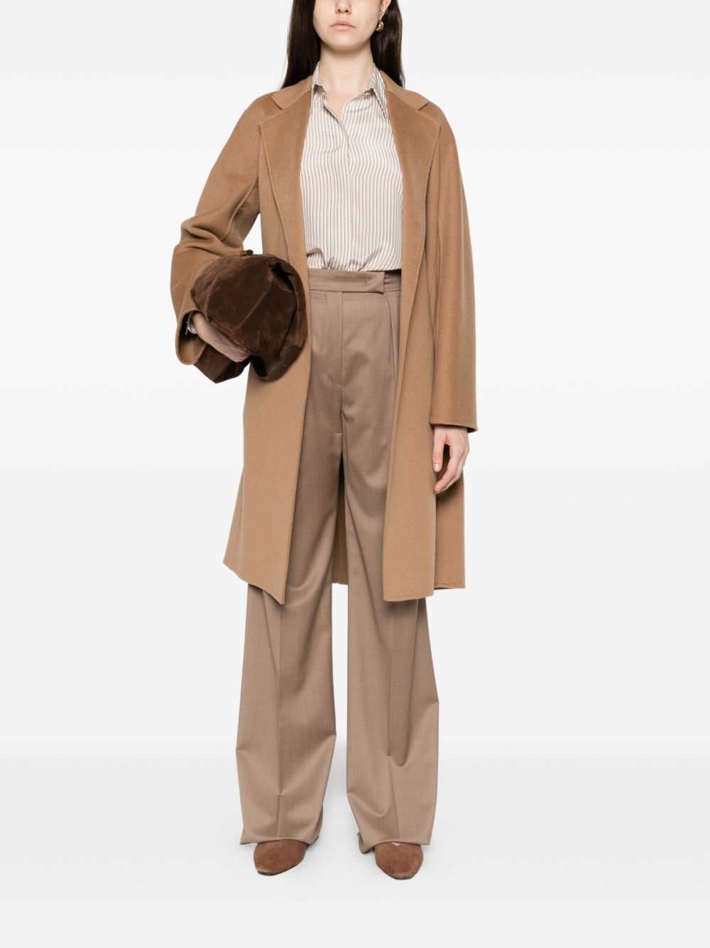 MAX MARA Pantaloni a palazzo marroni chiaro