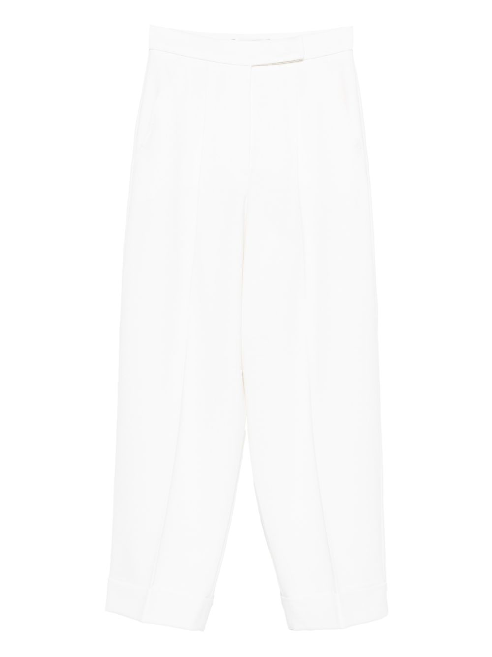 MAX MARA Pantaloni a palazzo a vita alta bianchi