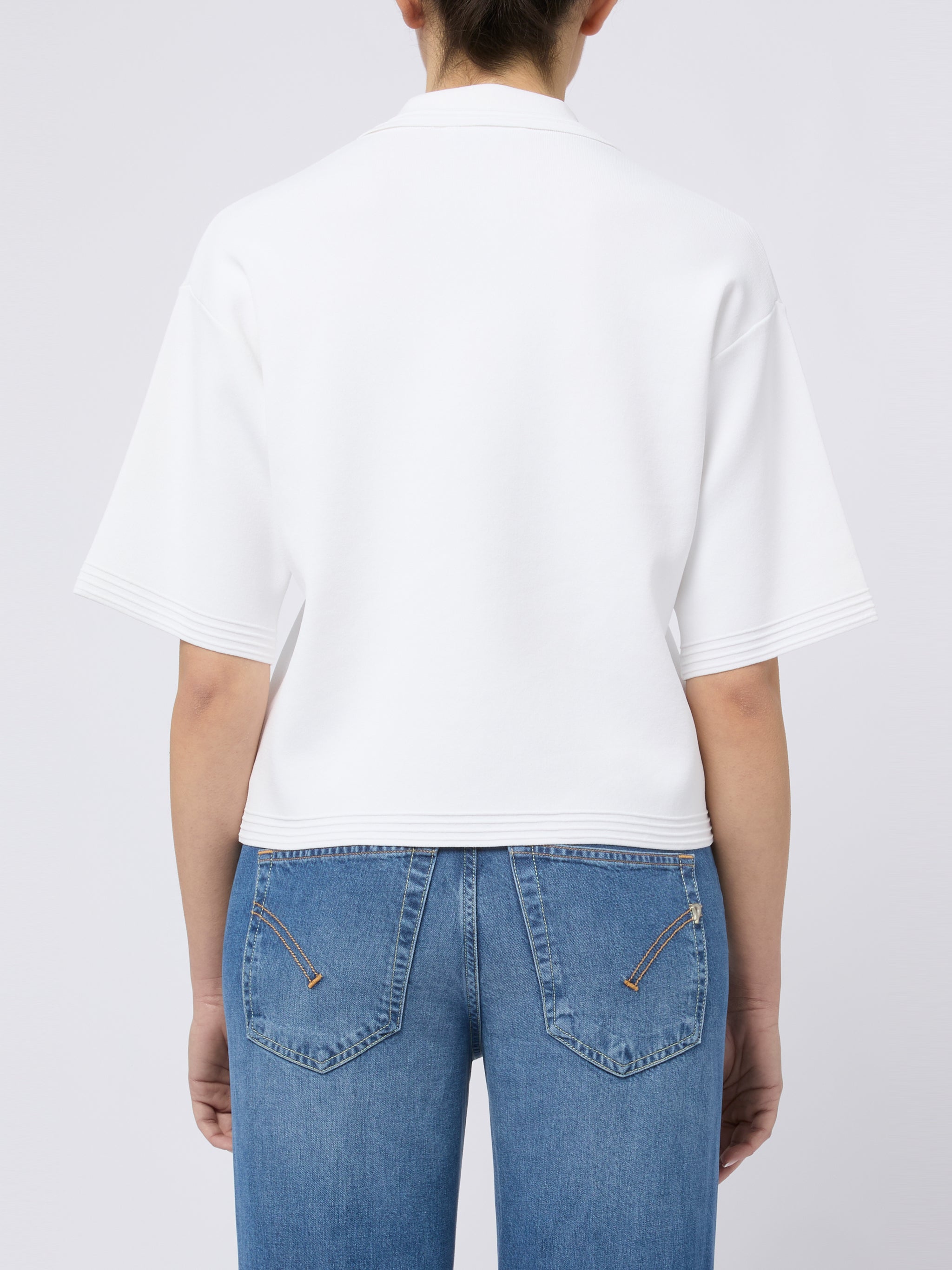 MAX MARA T-shirt Dolce con scollo a V bianca
