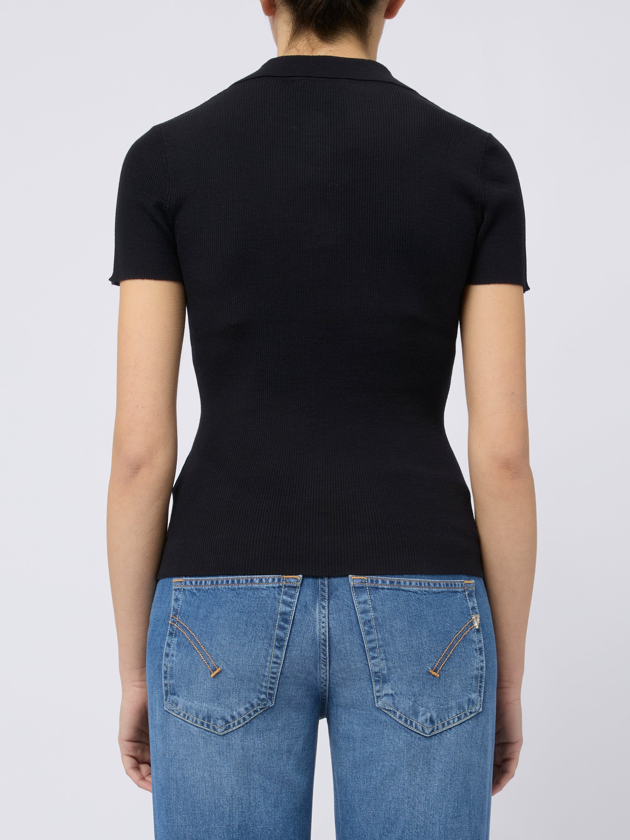 MAX MARA Maglia slim blu Albero a maniche corte