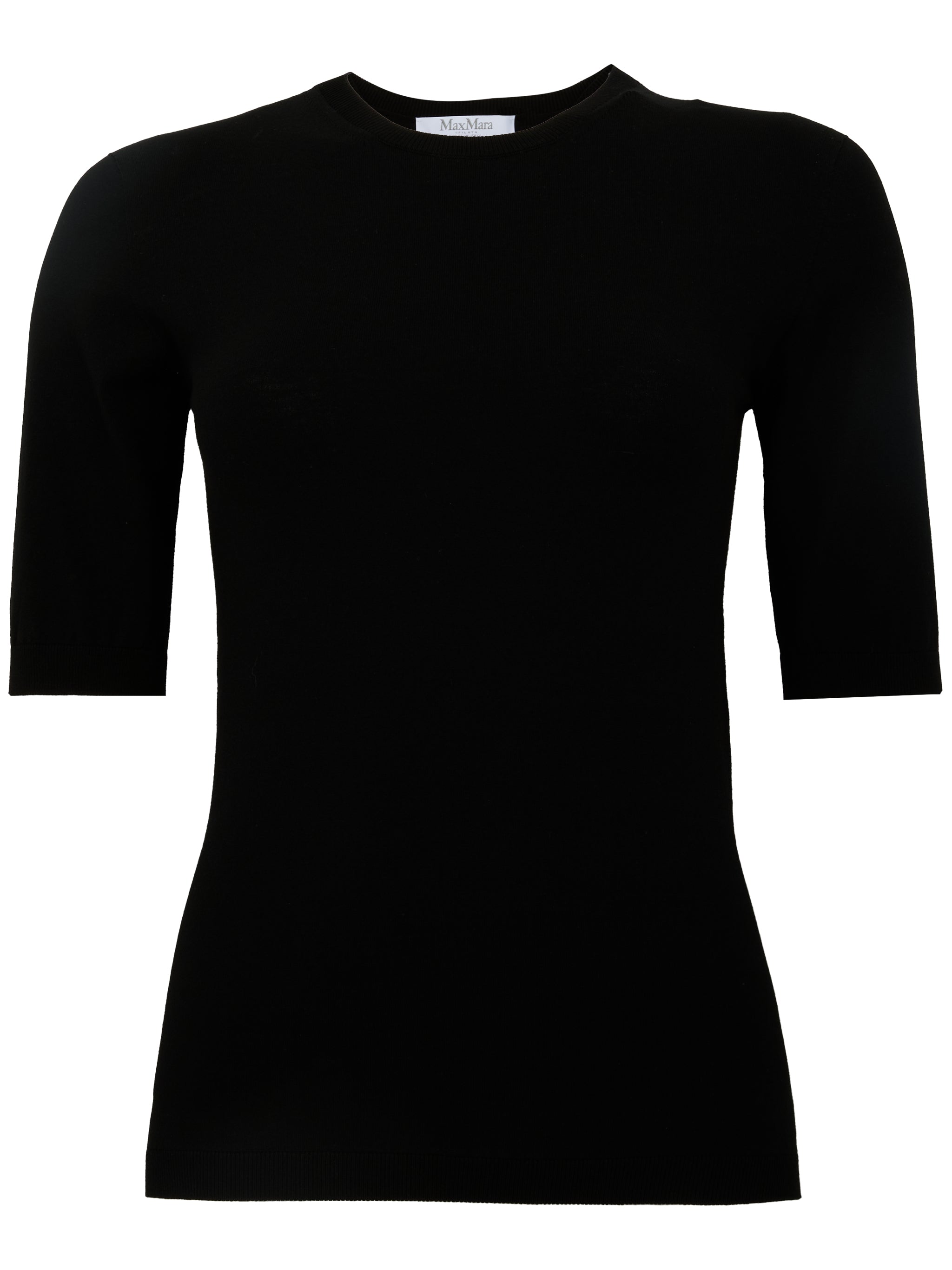 MAX MARA Maglia nera girocollo Sottano con maniche a 3/4