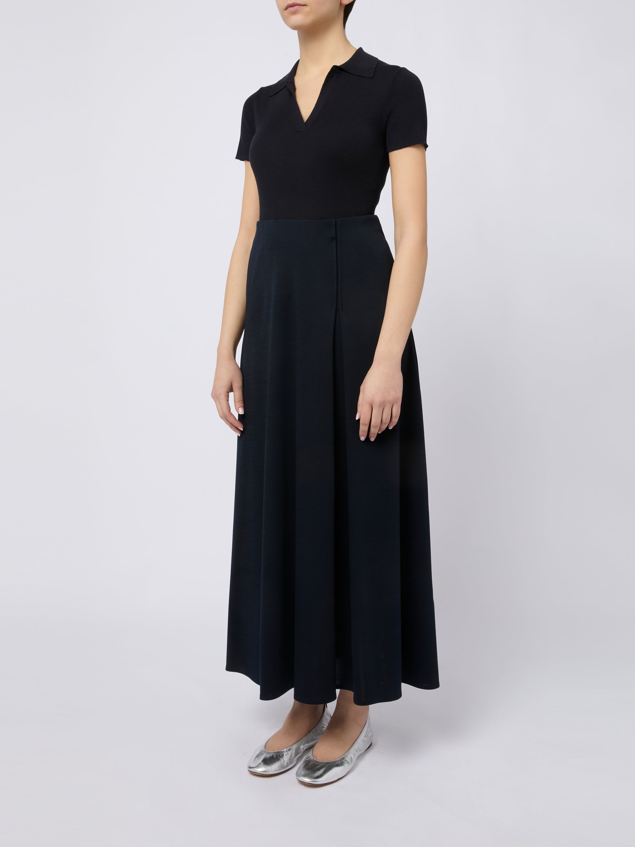MAX MARA Gonna lunga Stille elegante e fluida nero