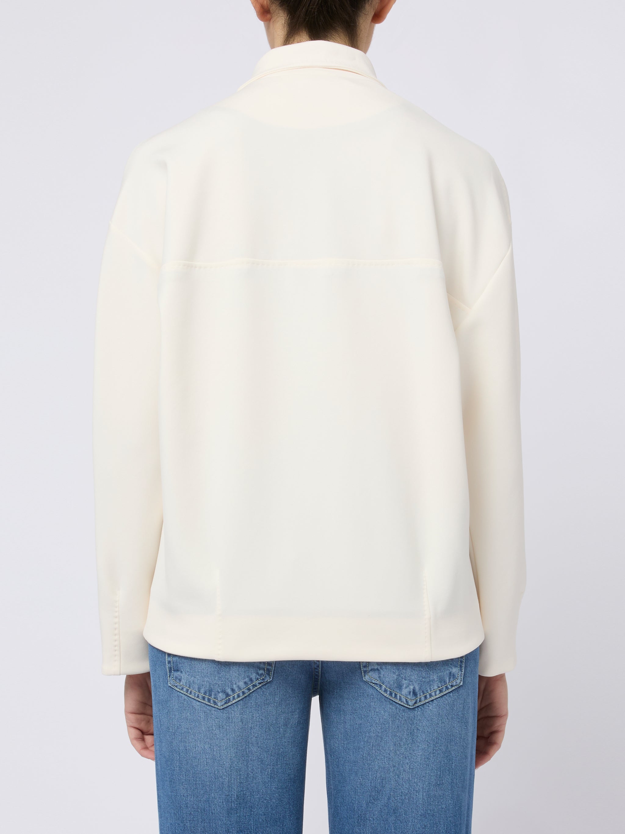 MAX MARA Giacca Pala elegante con zip panna