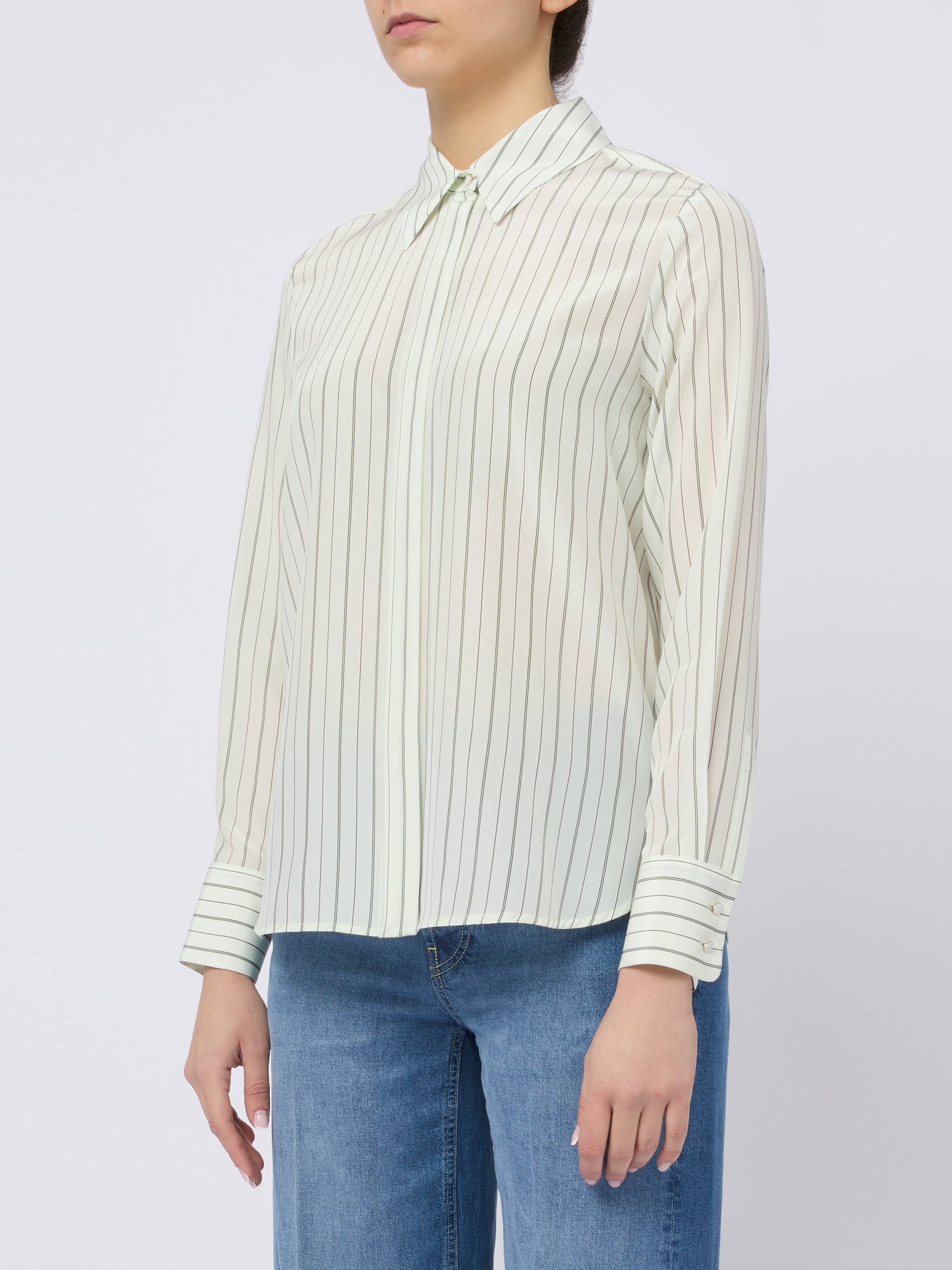 MAX MARA STUDIO Camicia Flirt a righe verdi