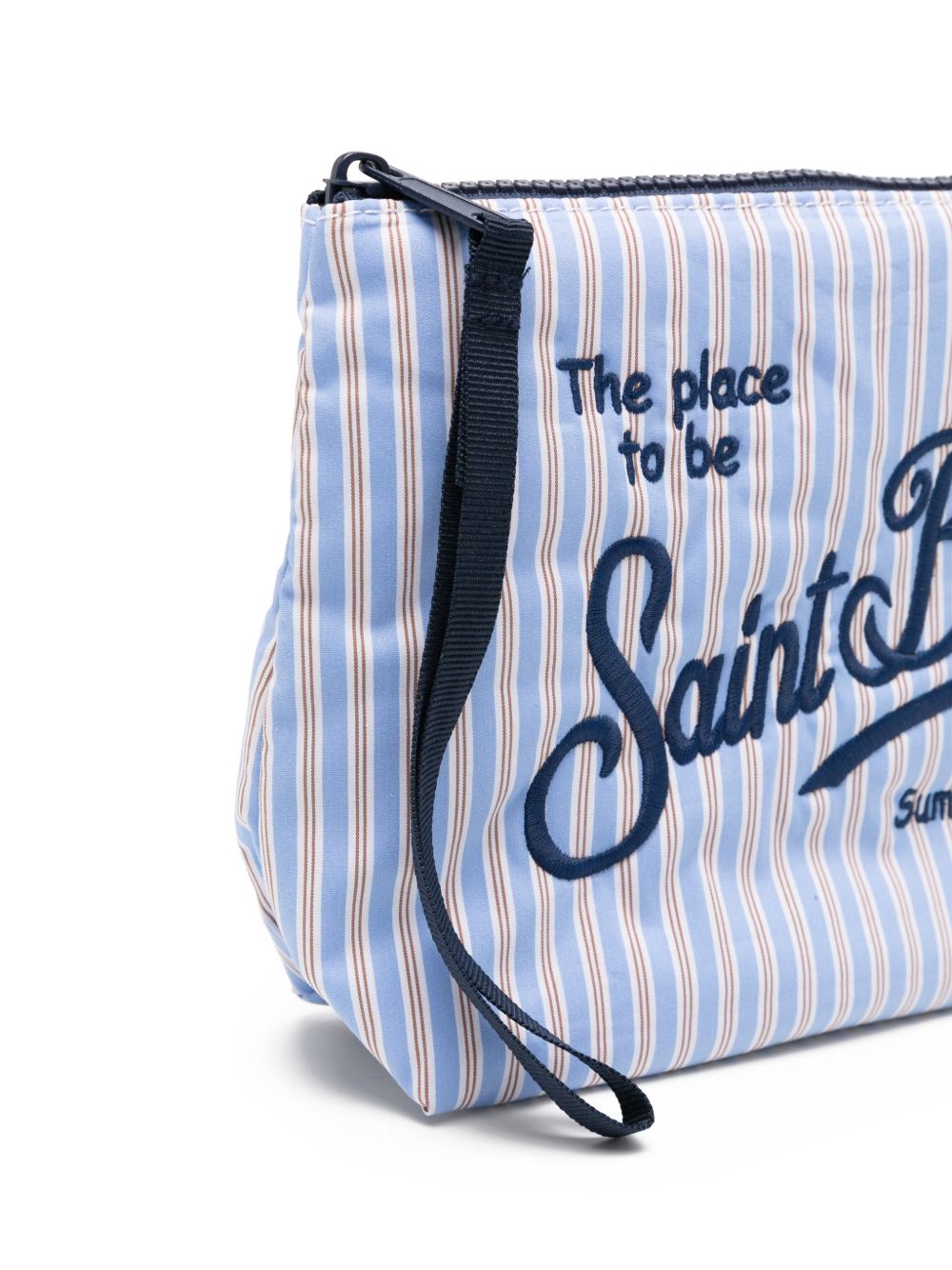 MC2 SAINT BARTH Pochette Aline Cotton azzurra a righe