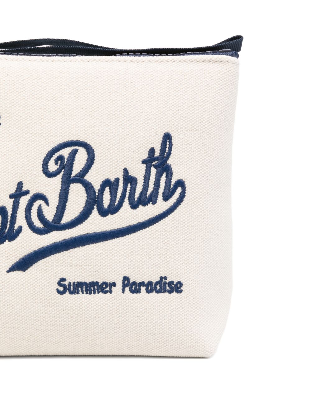 MC2 SAINT BARTH Pochette Aline Canvas avorio e blu