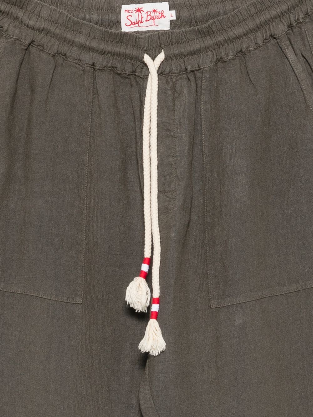 MC2 SAINT BARTH Pantaloni Calais casual in lino con coulisse