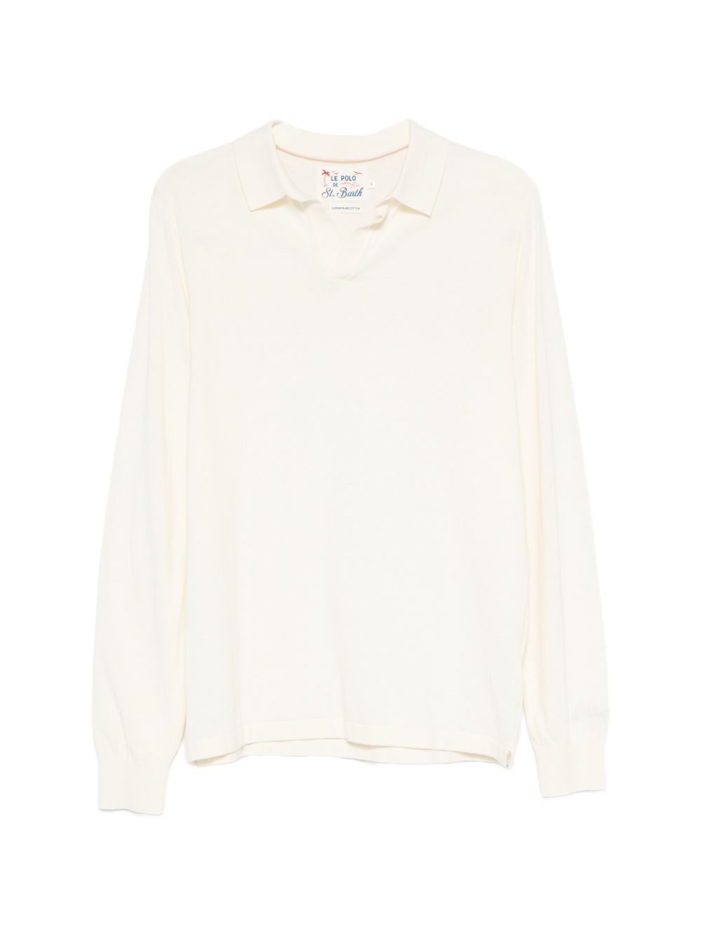 MC2 SAINT BARTH Polo Sloan a maniche lunghe in cotone beige