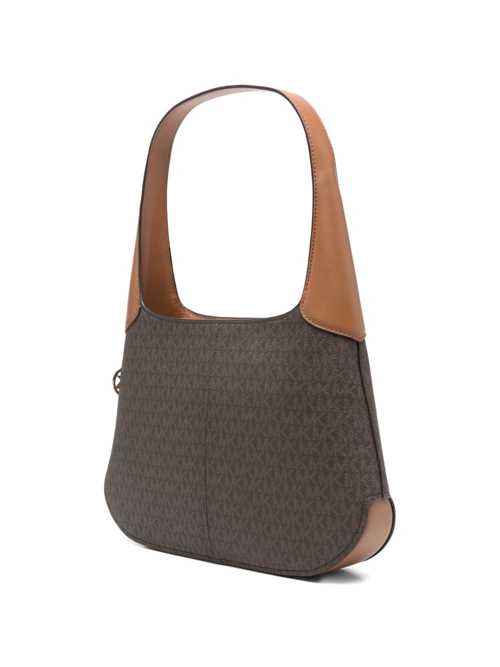 MICHAEL KORS Borsa a spalla 'Alice' marrone con logo all-over