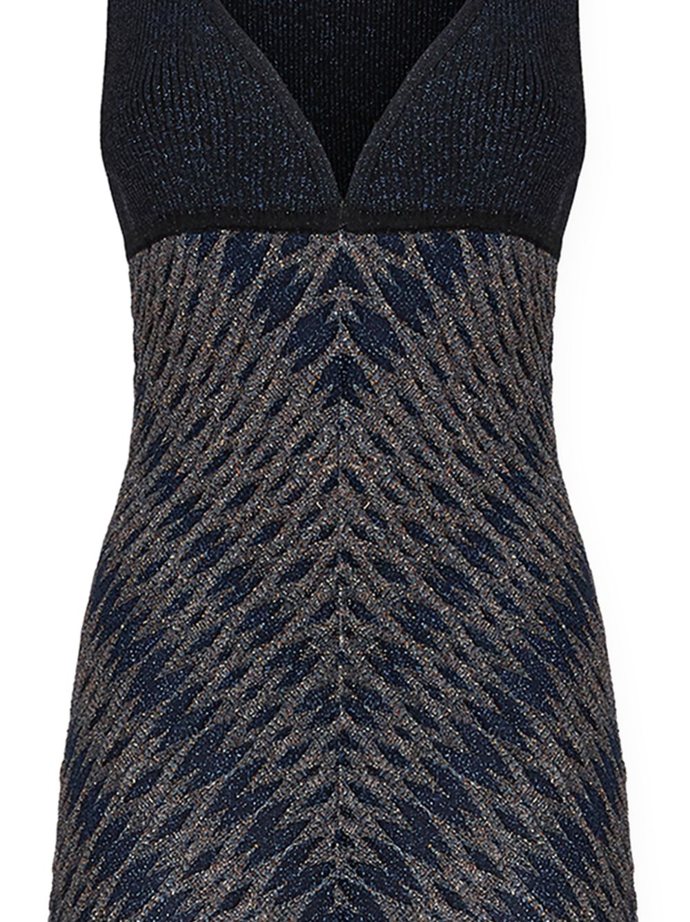 MISSONI Abito lungo blu con motivo a rombi