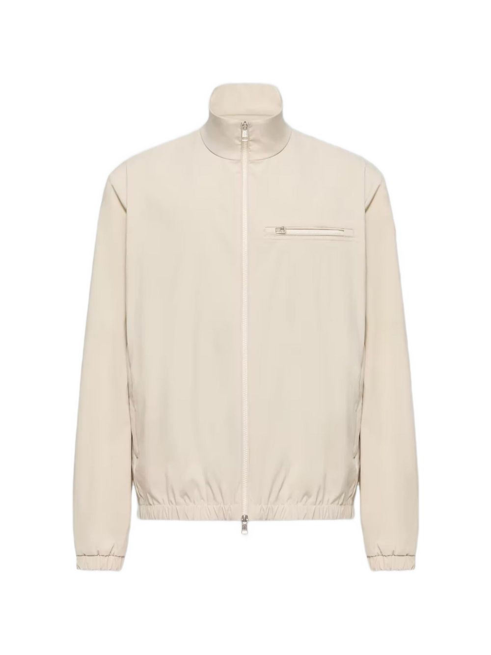 MONCLER Giacca beige con taschino esterno e chiusura a zip