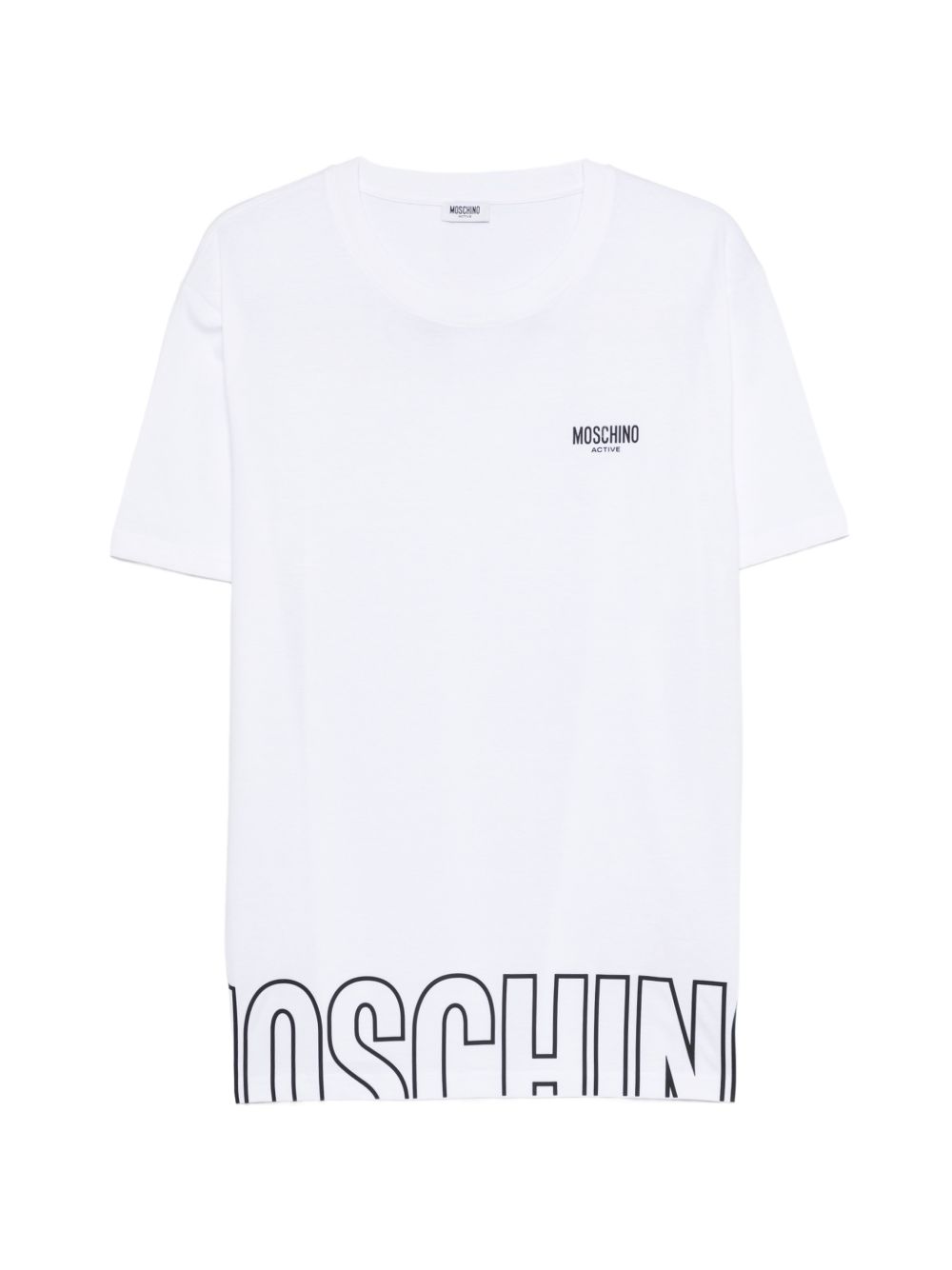 MOSCHINO UNDERWEAR T-shirt bianca con logo e design grafico
