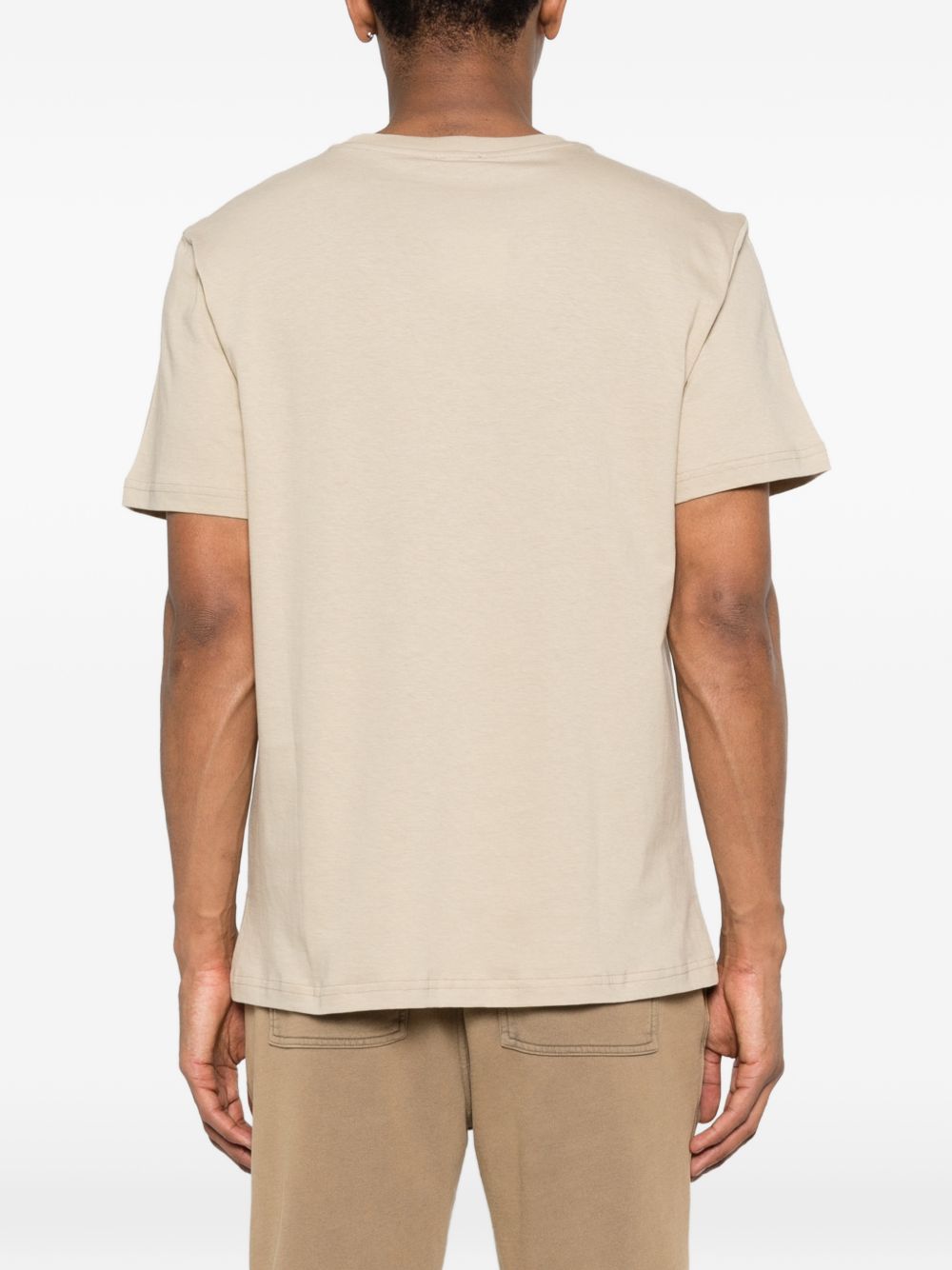 MOSCHINO UNDERWEAR T-shirt beige con logo e design grafico