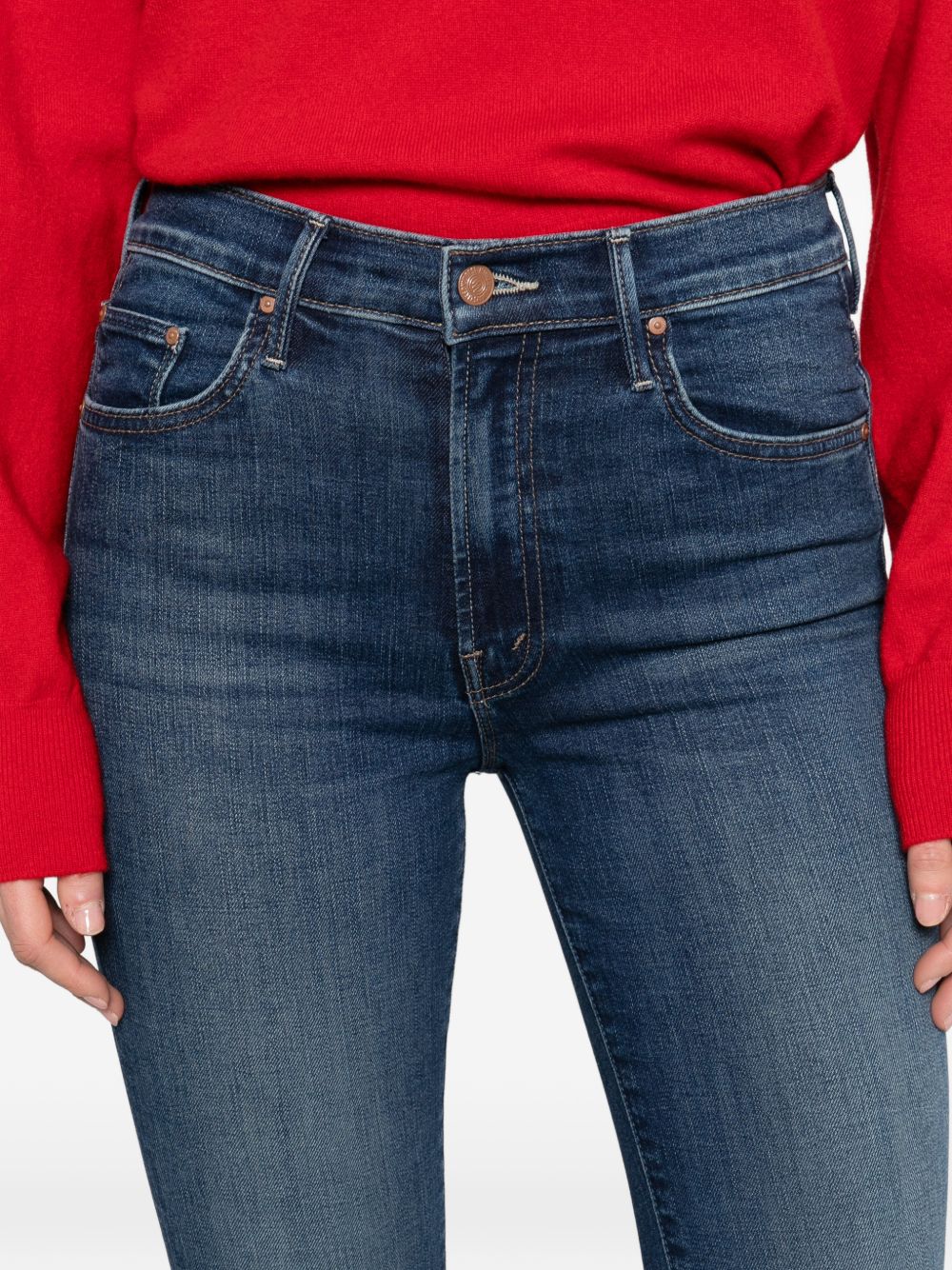 MOTHER Blu jeans The Insider Crop Step Fray