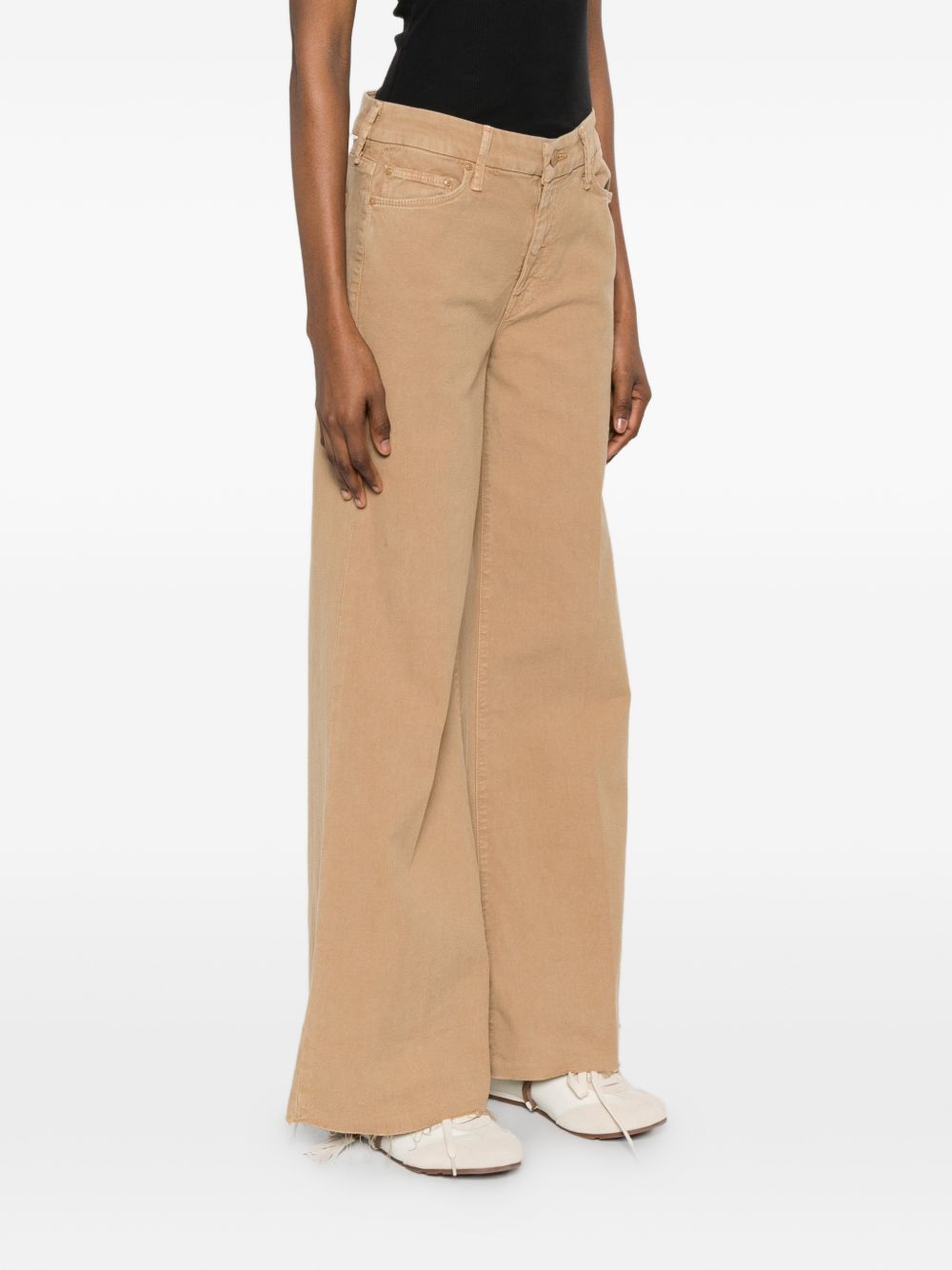 MOTHER Jeans marroni The Roller Fray
