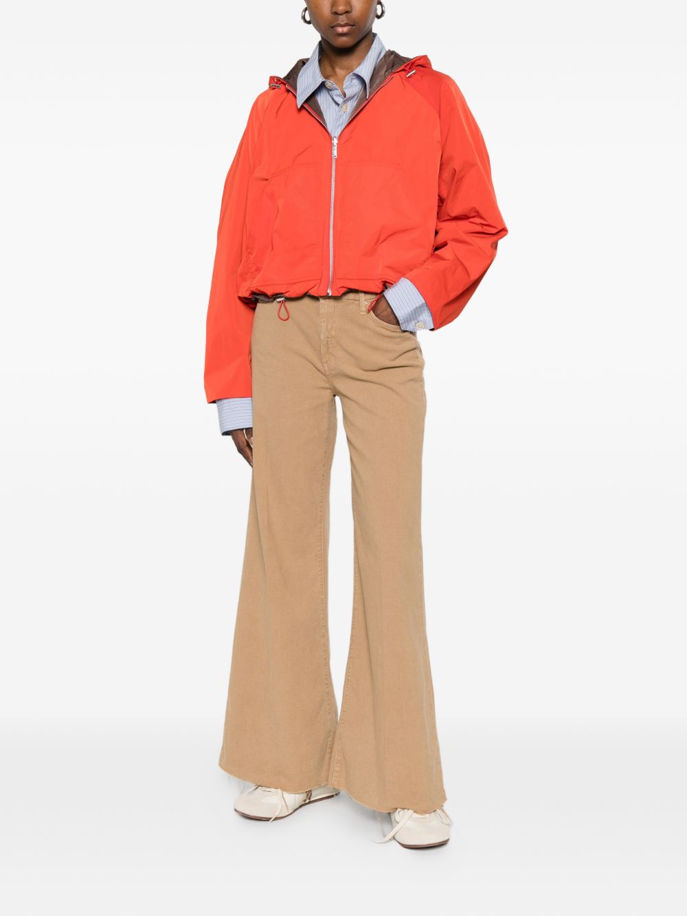 MOTHER Jeans marroni The Roller Fray