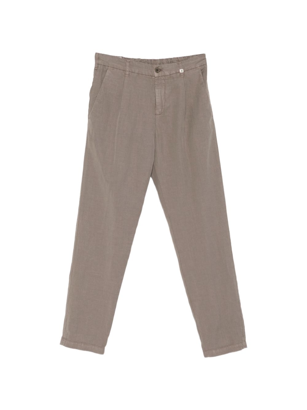 MYTHS Pantaloni in lino grigio scuro con pence