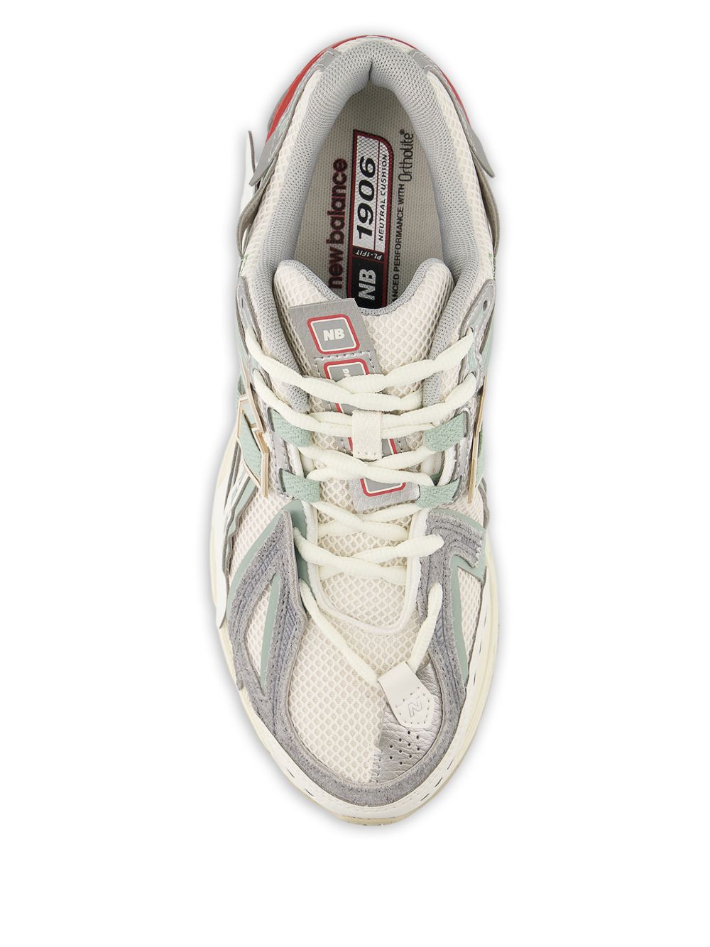 NEW BALANCE Sneakers 1906 bianche grigie e rosse