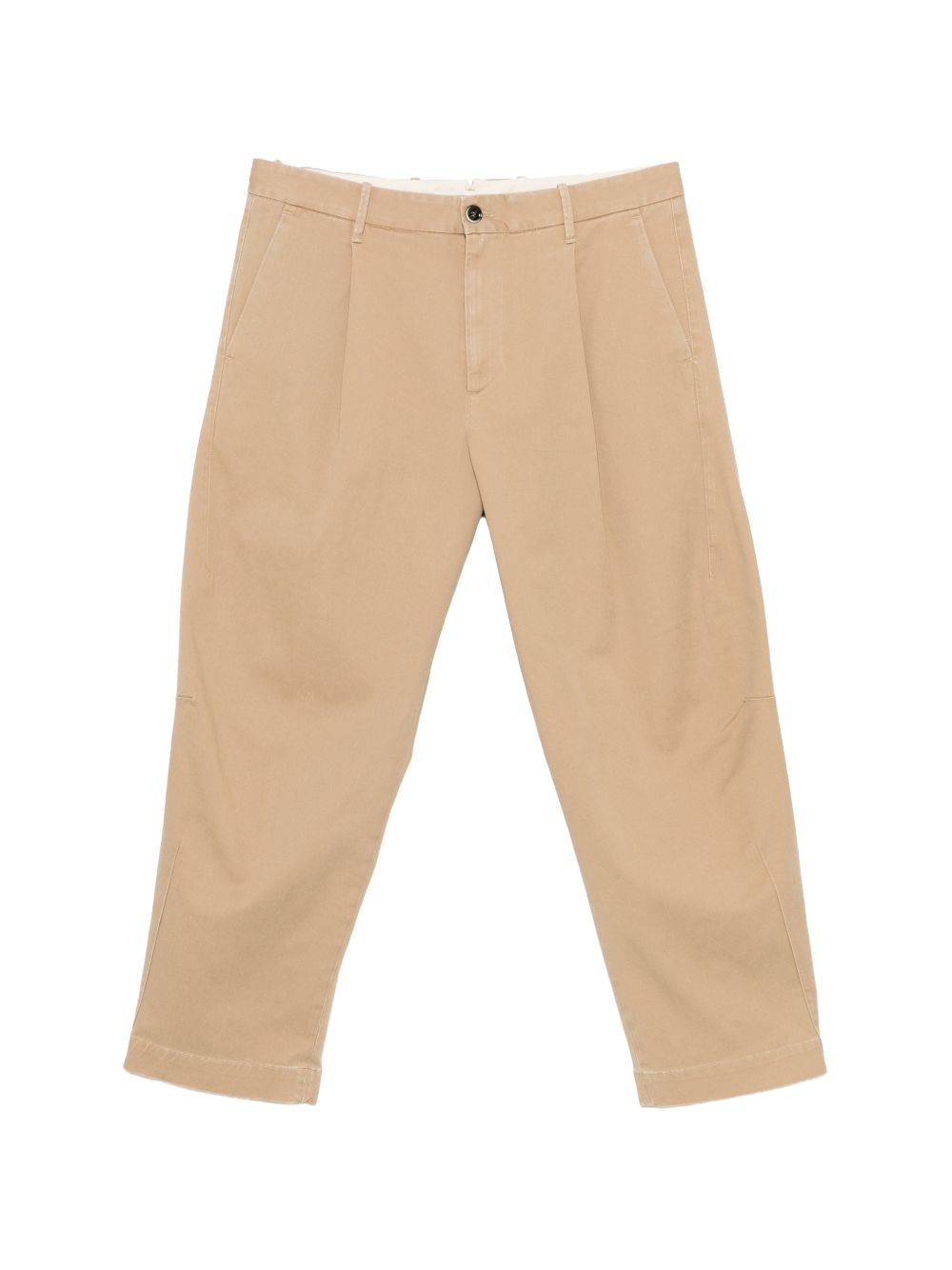 NINE IN THE MORNING Pantaloni beige con chiusura a bottoni