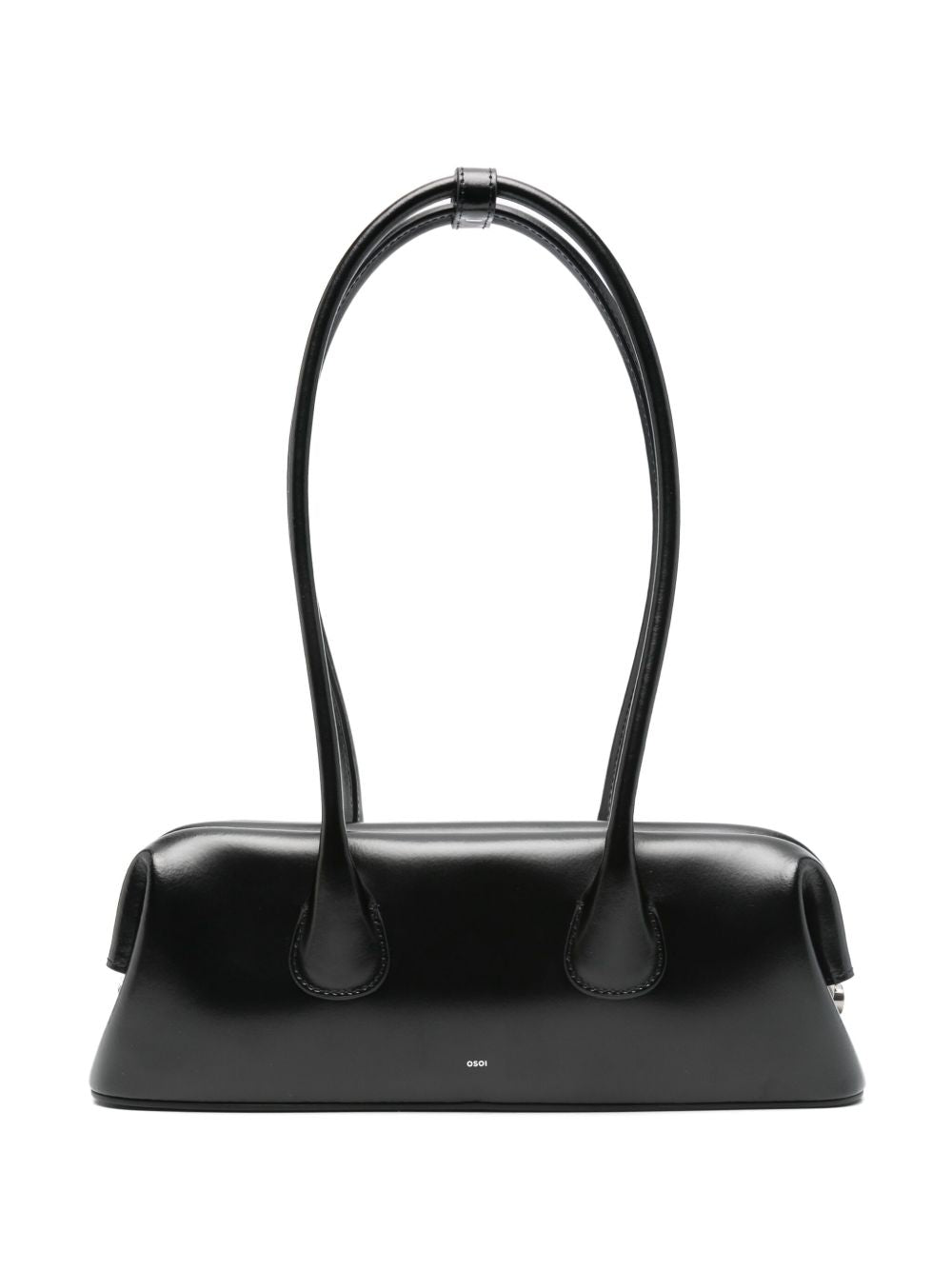 OSOI Borsa a spalla Boat Wide Mini in pelle nera