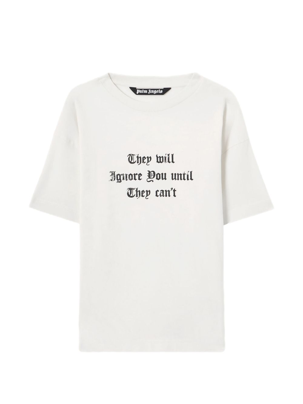 PALM ANGELS T-shirt in cotone bianco con stampa