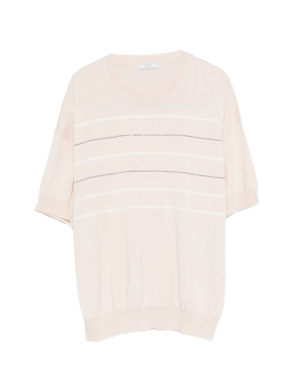 PESERICO T-shirt beige a righe