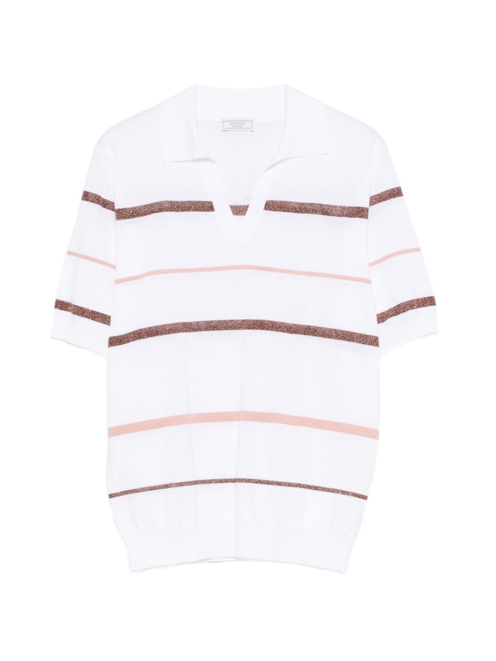 PESERICO T-shirt polo rosa a righe