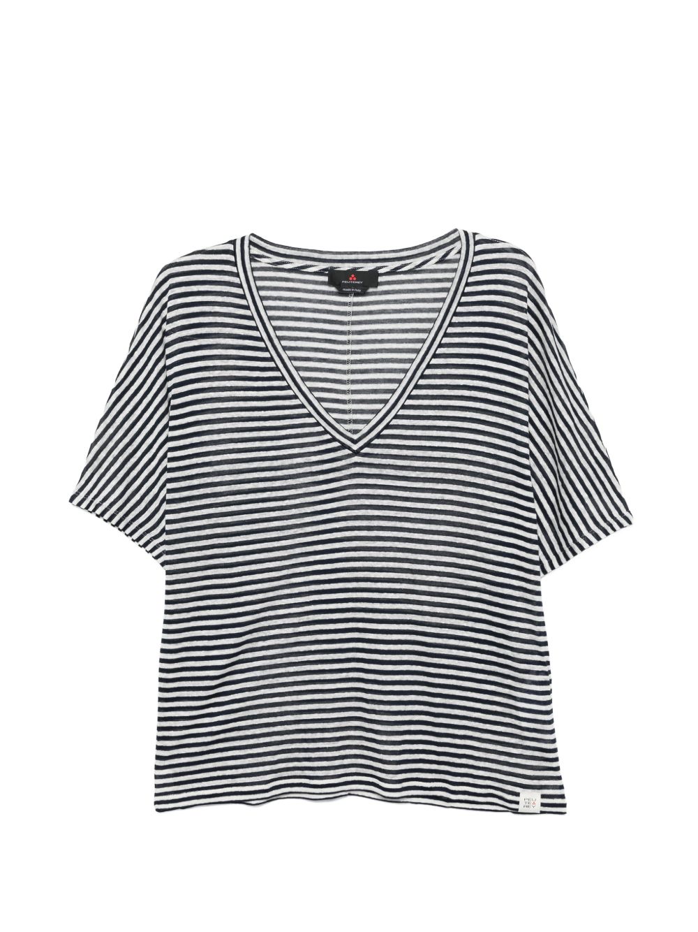 PEUTEREY T-shirt Ester a righe con scollo a V
