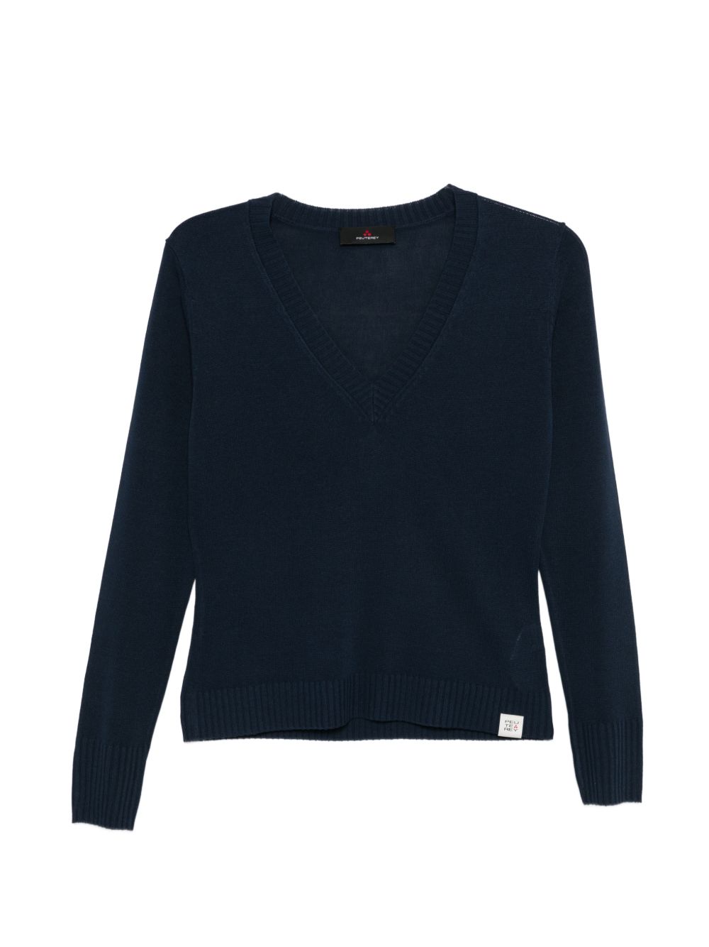 PEUTEREY Maglia a maniche lunghe Jan con scollo a V blu navy