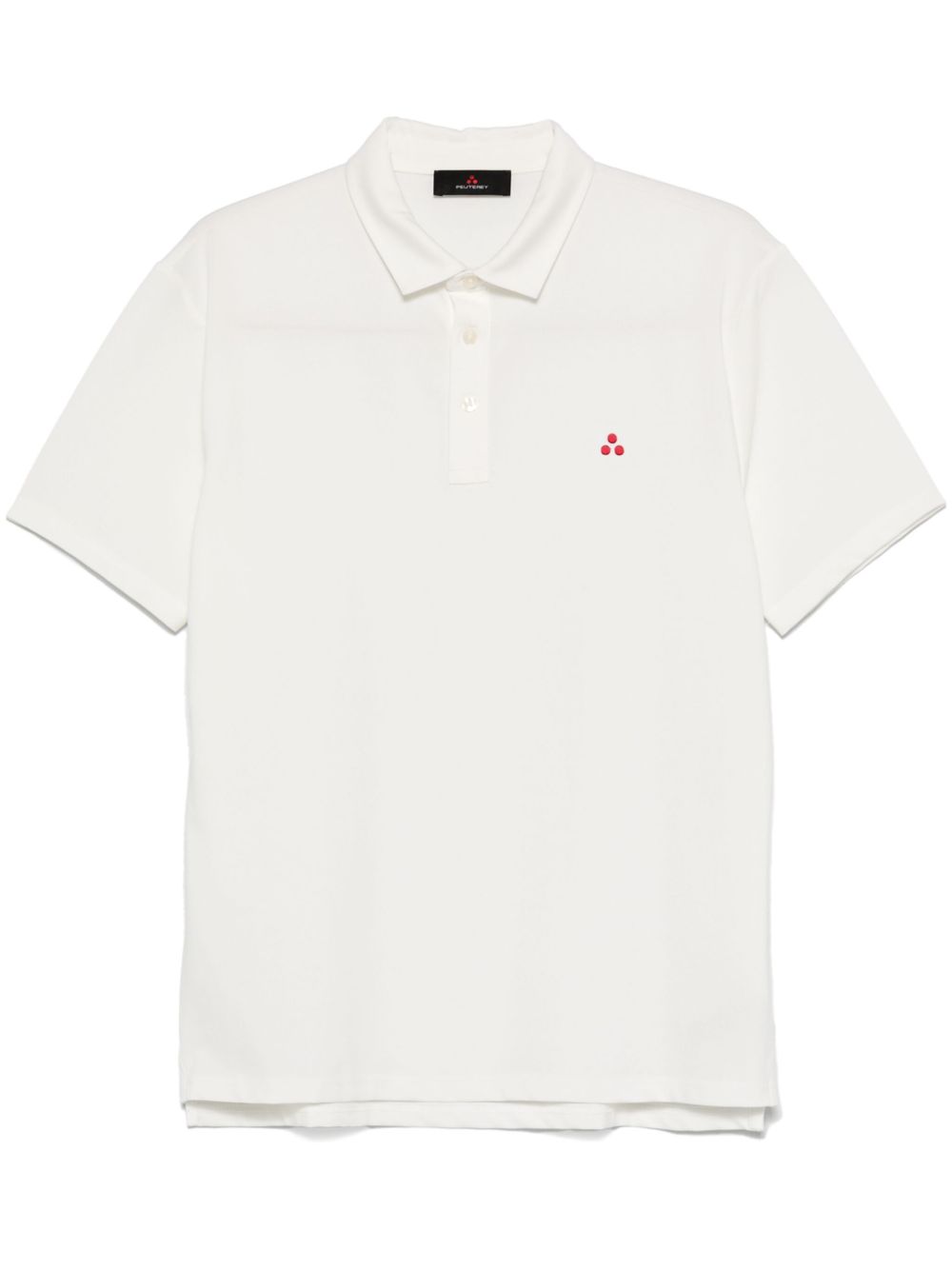 PEUTEREY Polo avorio con logo a maniche corte