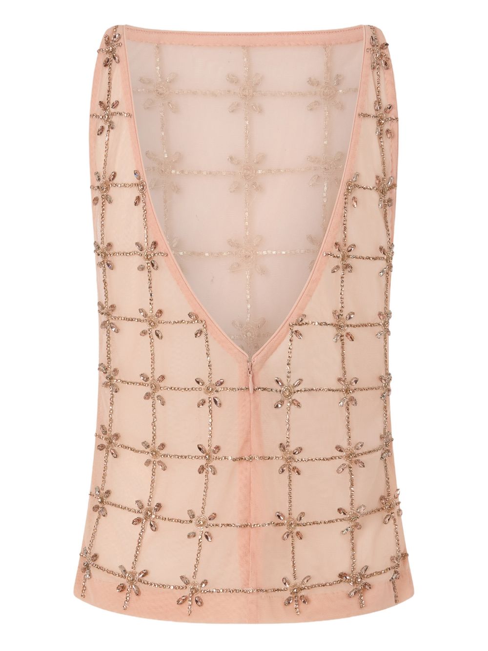 PINKO Top rosa Quandong con decorazioni applicate