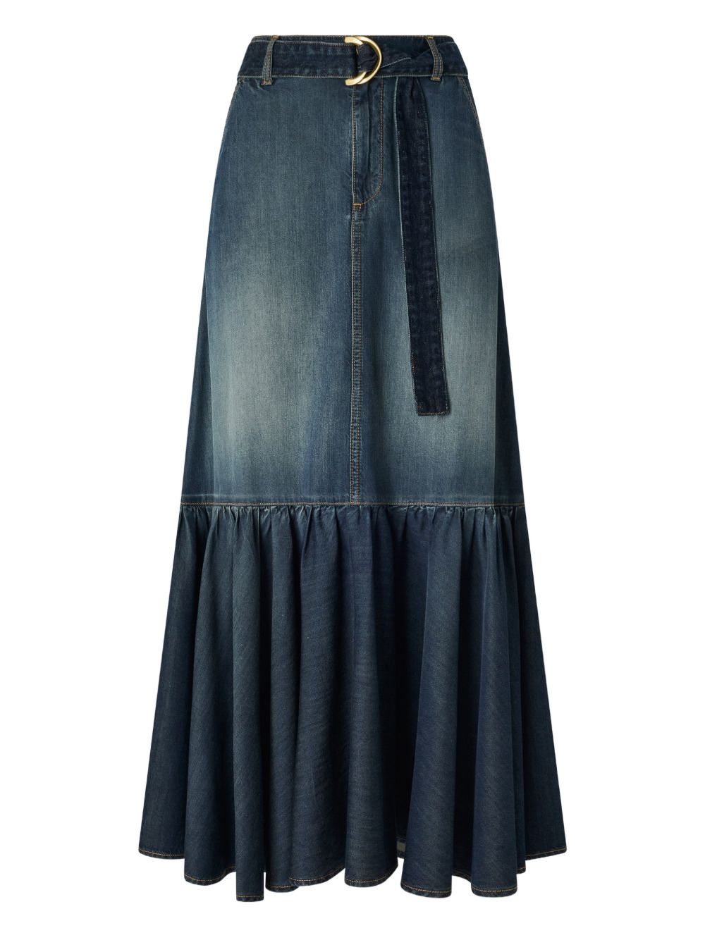 PINKO Gonna lunga Guardiano in denim con cintura