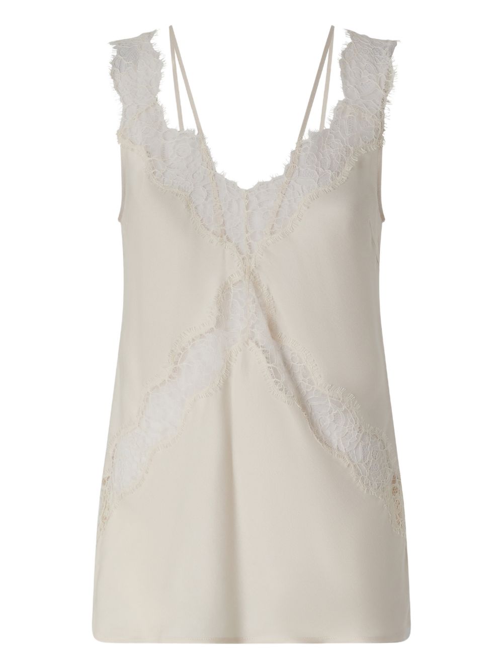 PINKO Top Lydia rosa con pizzo
