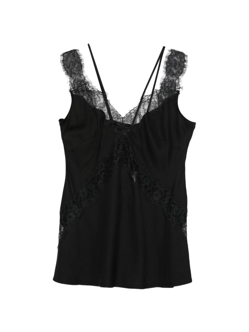 PINKO Top Lydia nero con pizzo