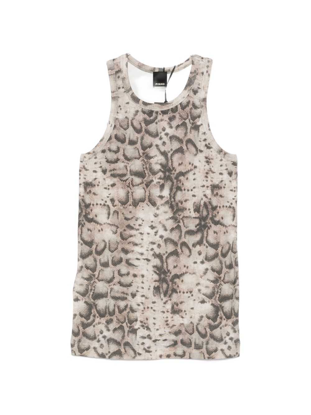 PINKO Top Belfiore in cotone con stampa leopardata
