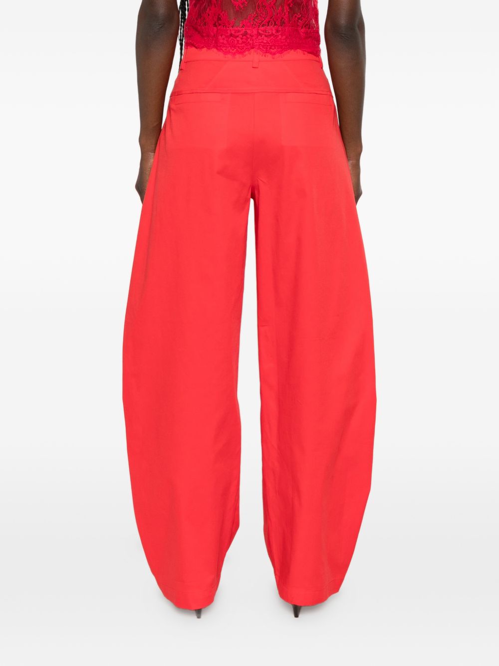 PINKO Pantaloni barrel rossi Bacca