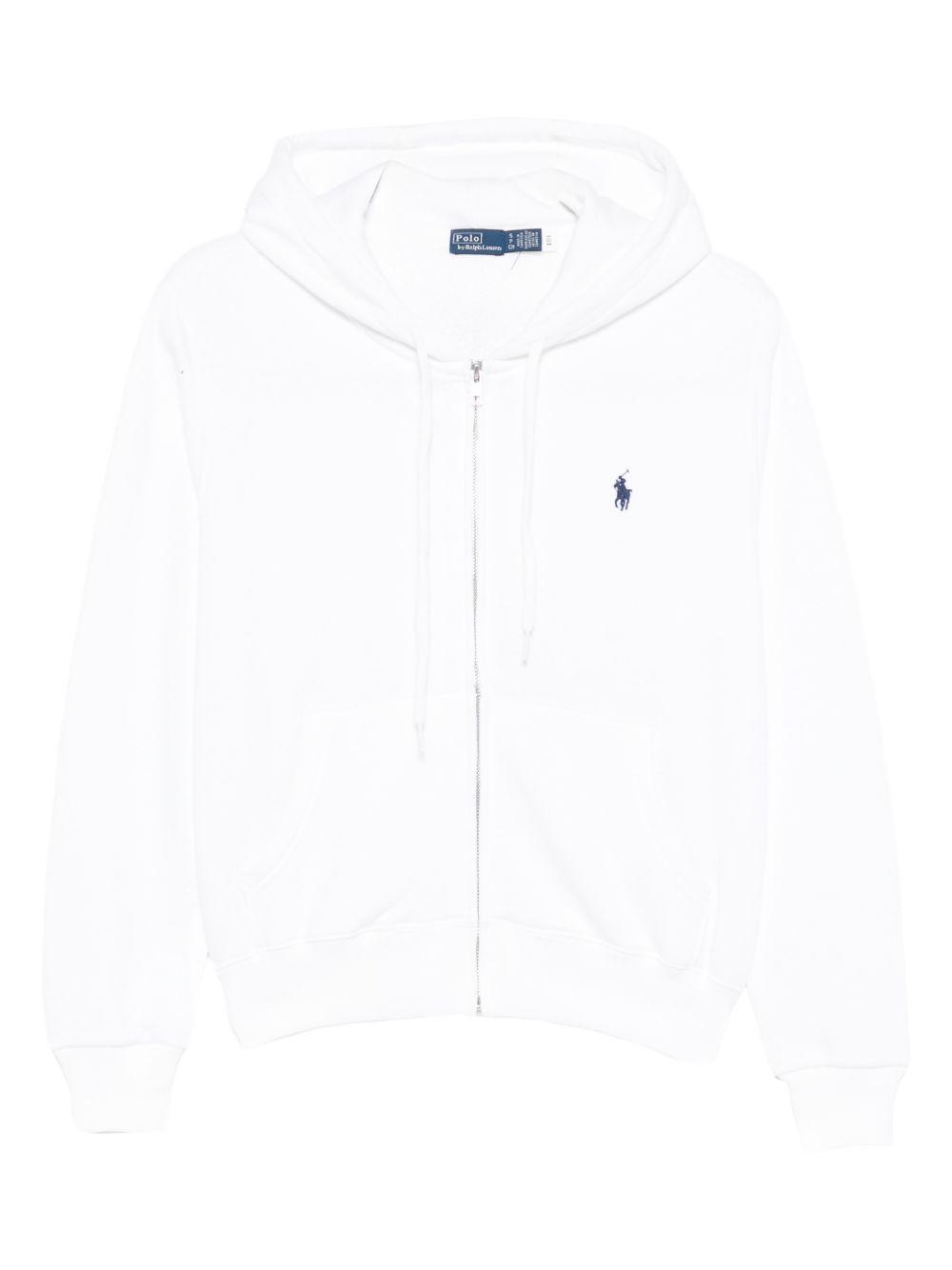 POLO RALPH LAUREN Felpa Sportina con cappuccio e zip bianca