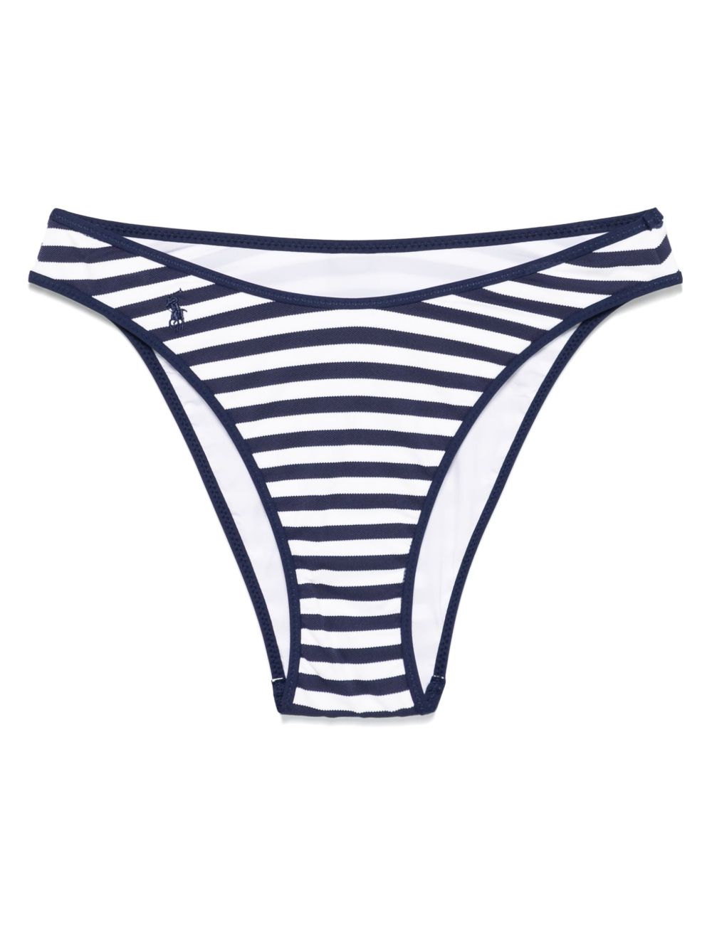 POLO RALPH LAUREN Slip bikini a righe con logo