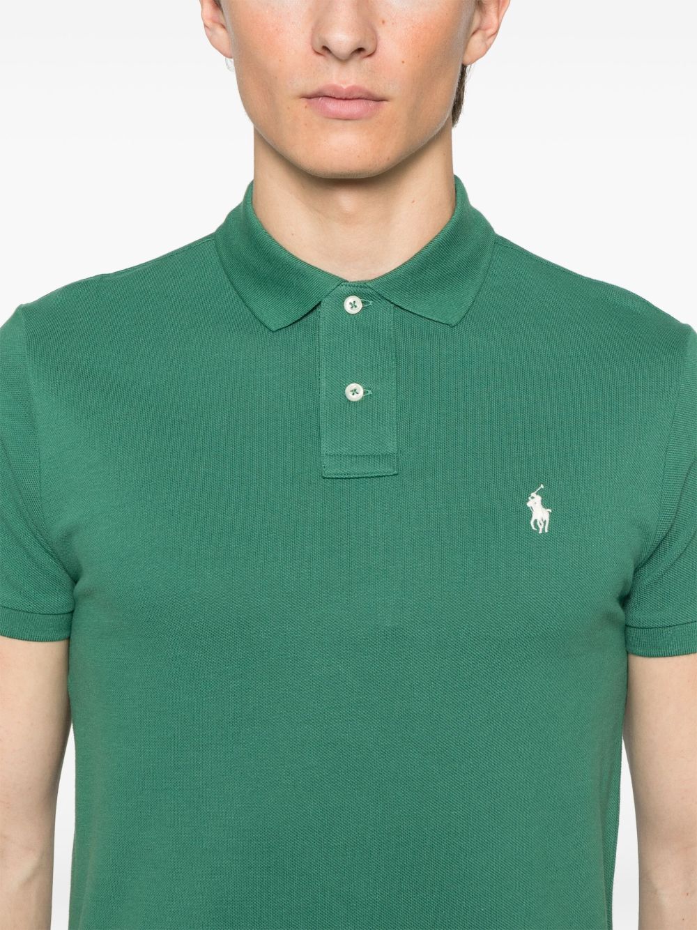 POLO RALPH LAUREN Polo in cotone verde con logo
