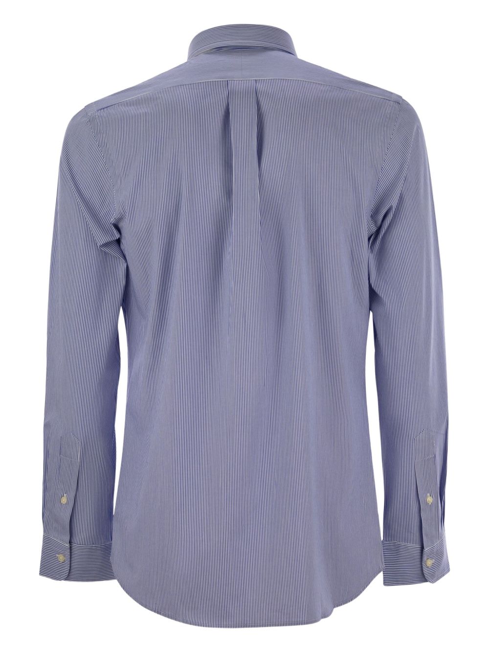 POLO RALPH LAUREN Camicia in cotone a righe con cavallino blu