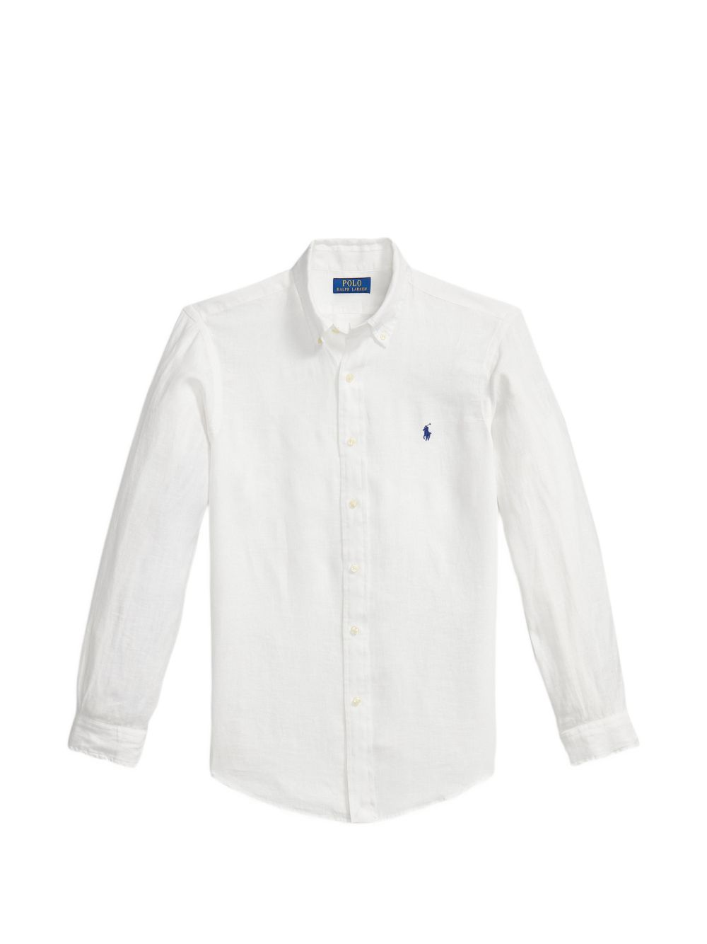 POLO RALPH LAUREN Camicia bianca con logo ricamato sul petto