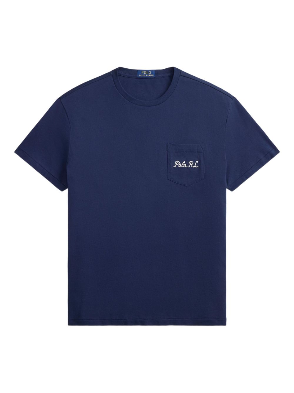 POLO RALPH LAUREN T-shirt blu con logo sul petto
