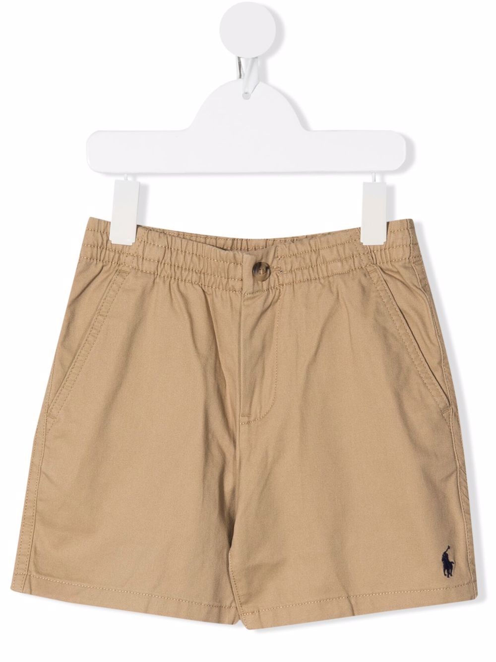 POLO RALPH LAUREN Pantalonicini beige con pratiche tasche e logo