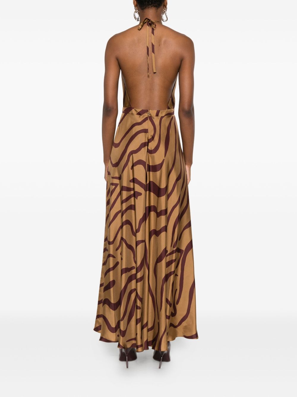 RAQUEL DINIZ Abito lungo scollo halter