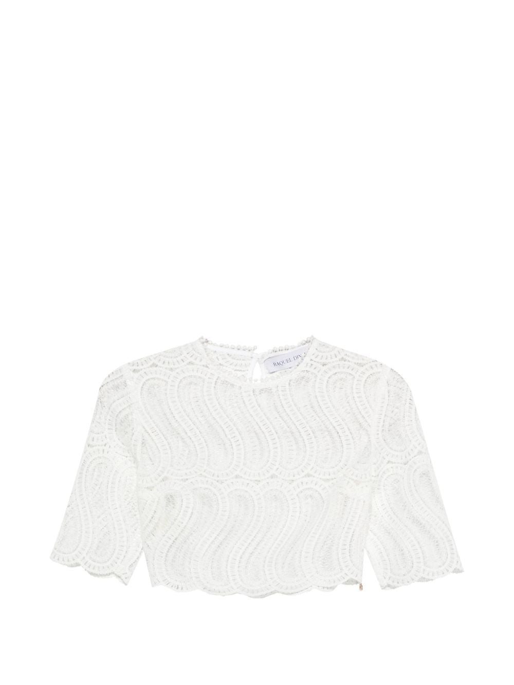 RAQUEL DINIZ Top bianco in pizzo