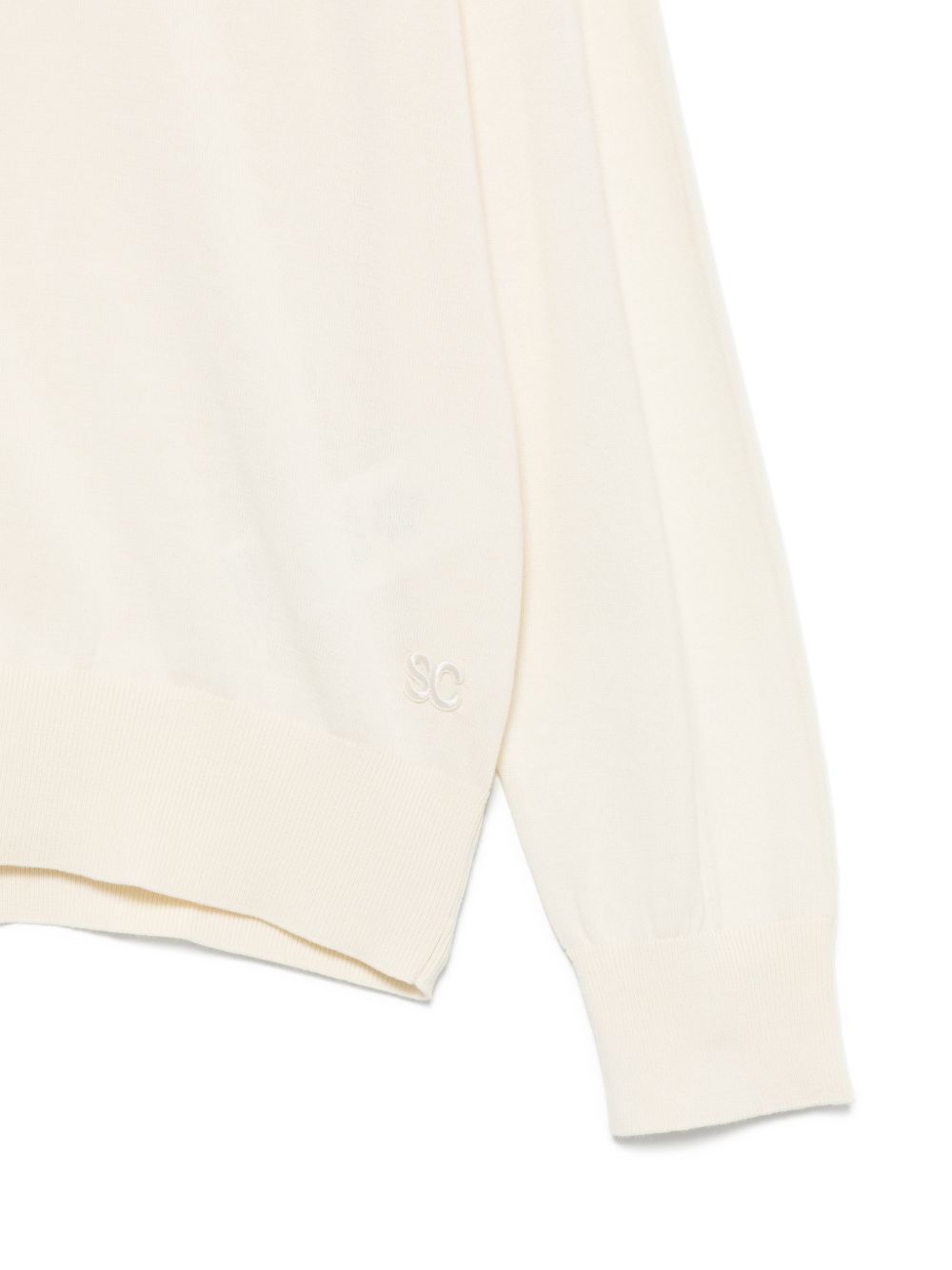 SEMICOUTURE Maglia Alejandra in cotone bianco girocollo