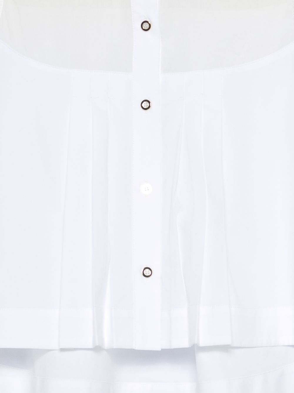 SEMICOUTURE Top in cotone elasticizzato bianco con bottoni