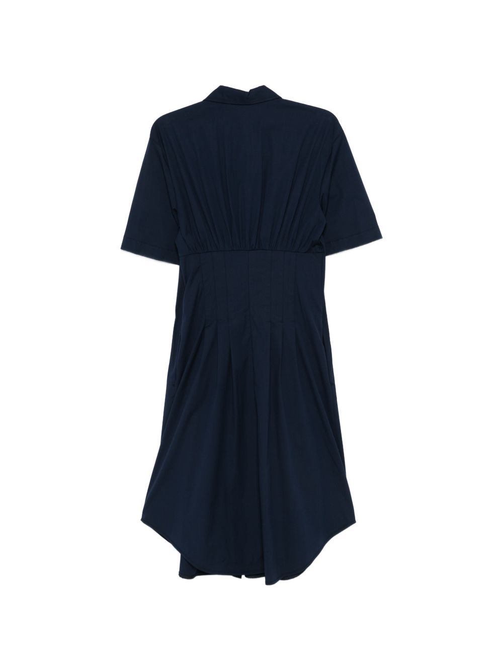 SEMICOUTURE Abito corto Sandra in cotone blu a maniche corte